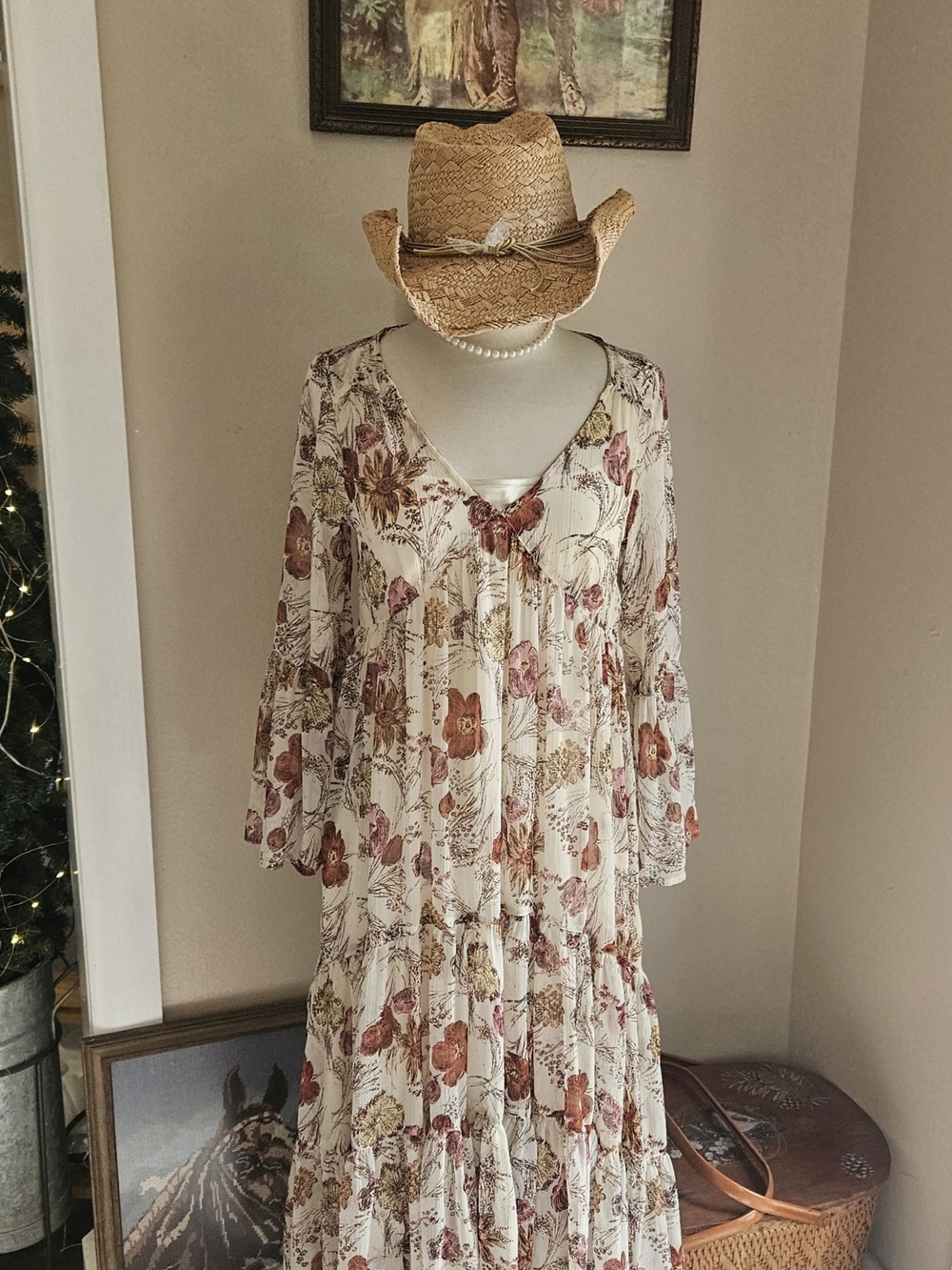 Women's floral lightweight Maxi Dress